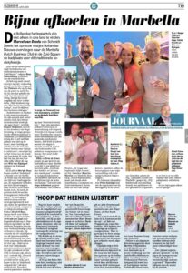 Haringparty 2026 – in de Telegraaf